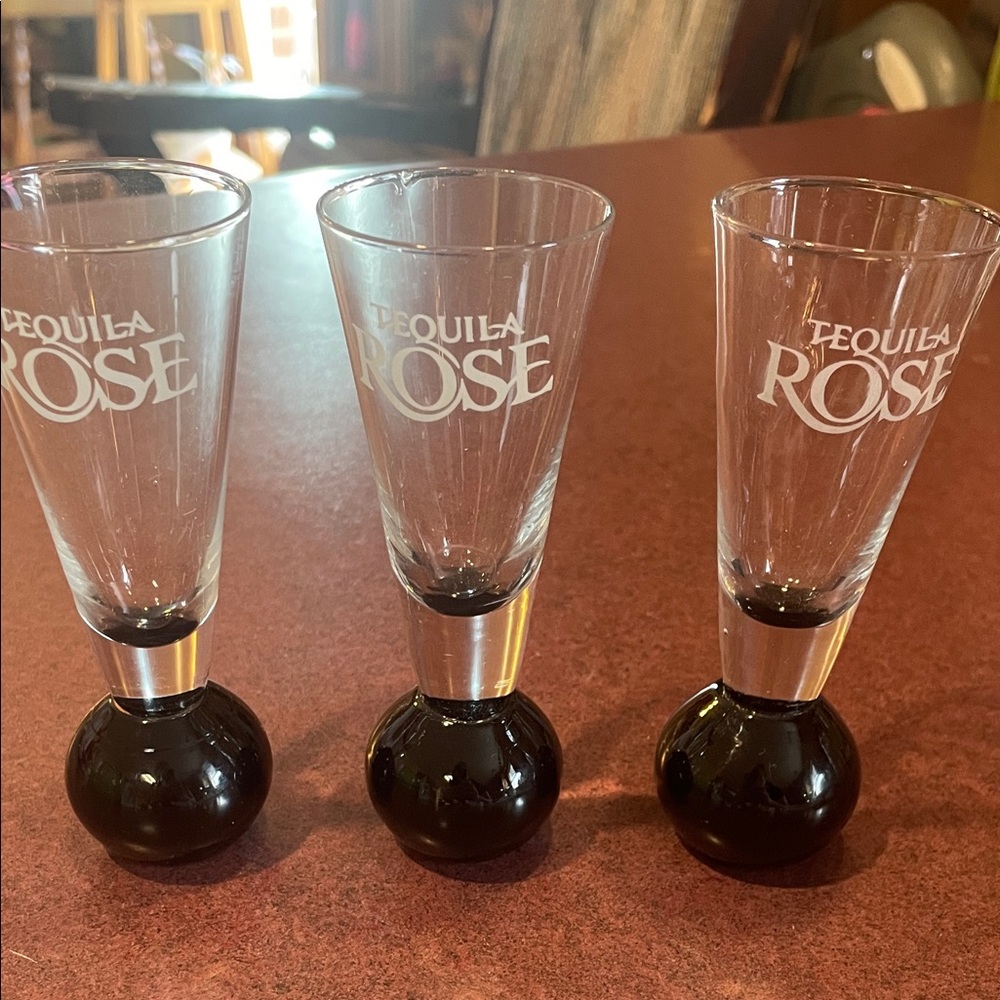 Fun Black and Clear Shot Glass Set Tequila Rose